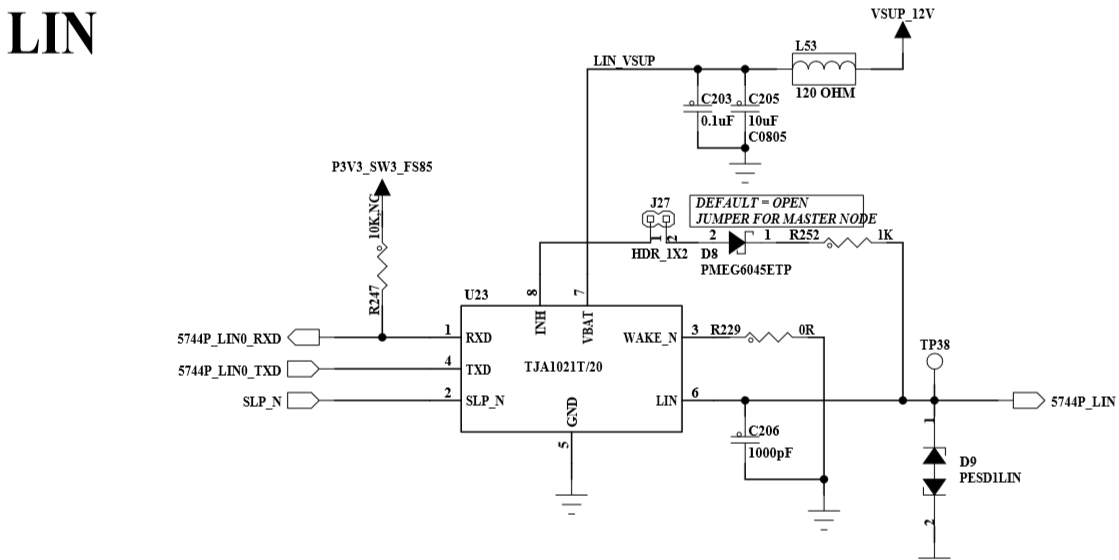 TJA1021T/20 芯片设计电路图