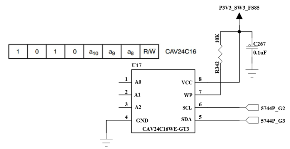 CAV24C16 芯片设计电路图