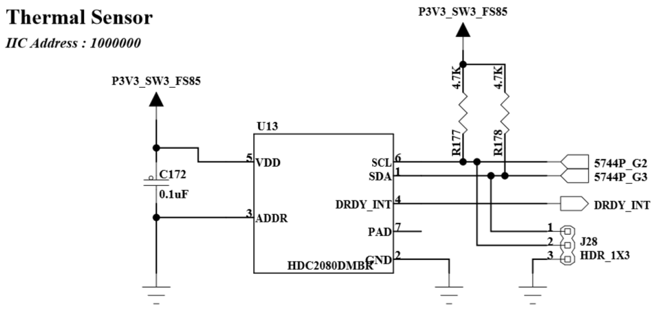 HDC2080 芯片设计电路图