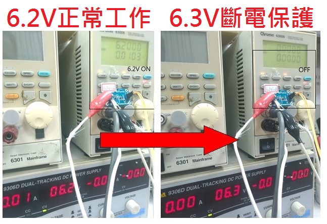 6.3V over voltage test