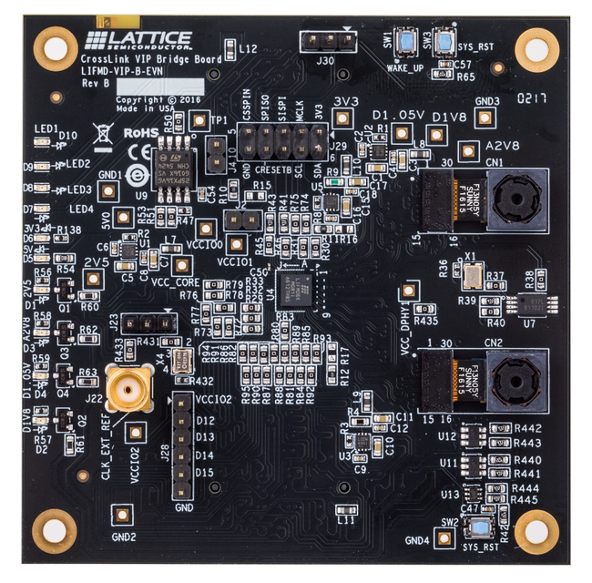 圖 5.2  Lattice CrossLinkLIF-MD6000 Input Sensor Board Top View