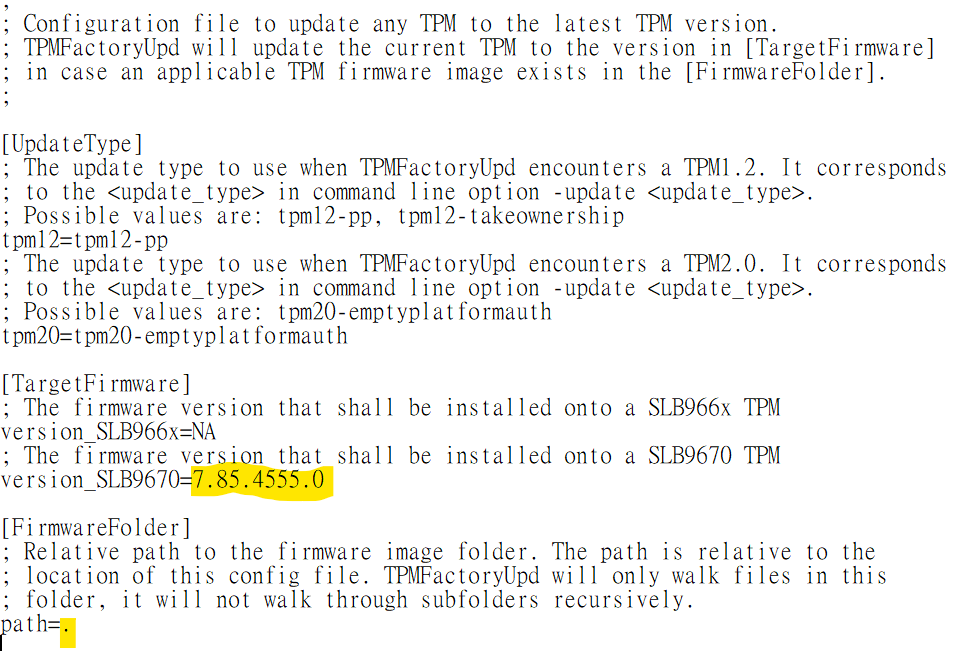 TPM2.0 config file