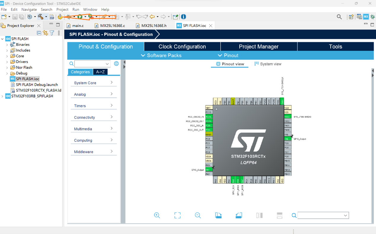 使用STM32CUBEIDE 搭建SPI FLASH 测试环境 - 大大通(简体站)