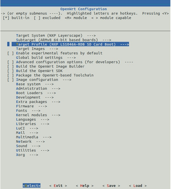 Openwrt image building for nxp layerscape ls1046ardb 
