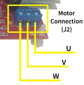 图10.ECS640A EVA无刷直流电动机的连接(J2)