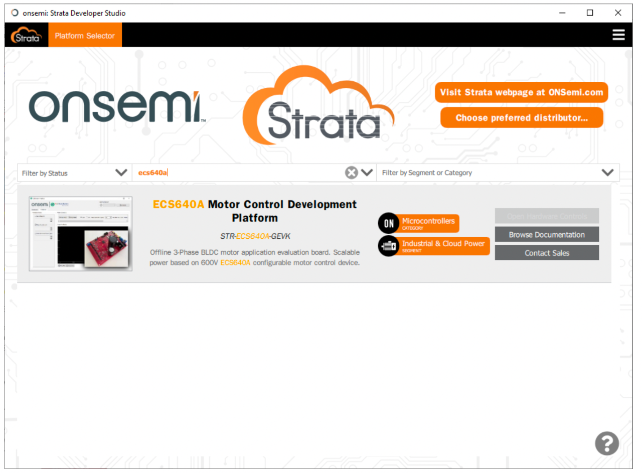 图6.Strata Developer Studio应用程序 - ECS640A搜索结果 