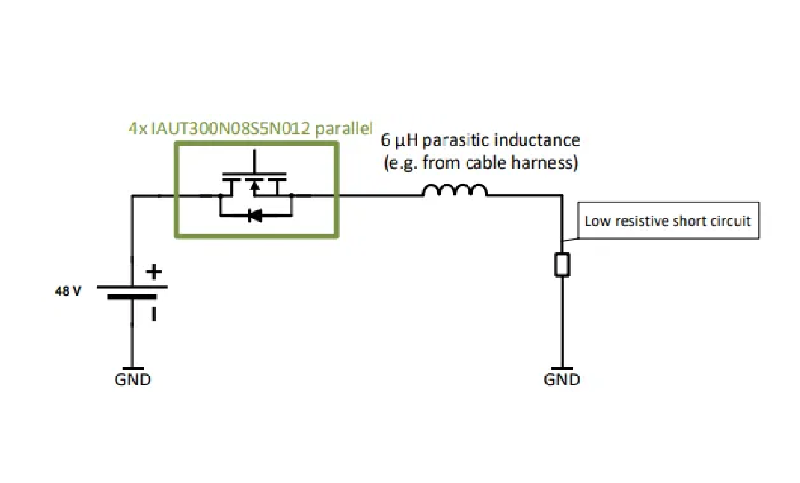 考慮寄生參數的簡化48V斷開開關短路方案