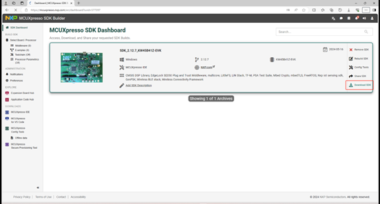 圖 2.4 SDK 下載界面