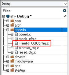 圖 3.9 sf 工程添加 FreeRTOSConfig.c 文件