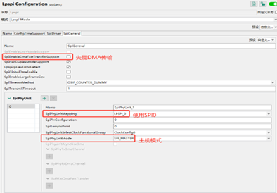 配置 SPI 硬體實例