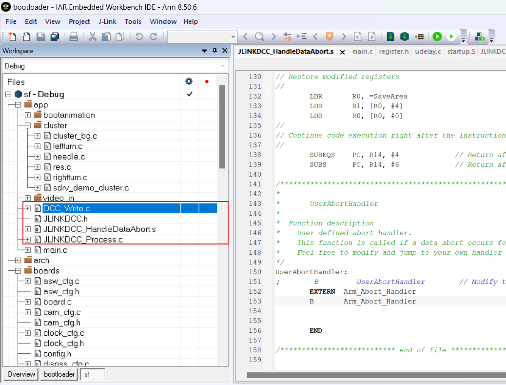 E3 IAR Jlink Debugging Method Introduction