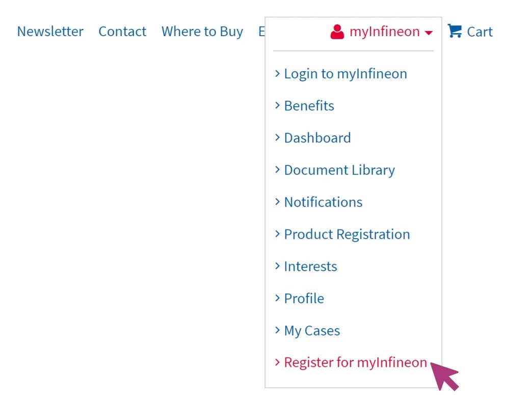 登錄myInfineon  