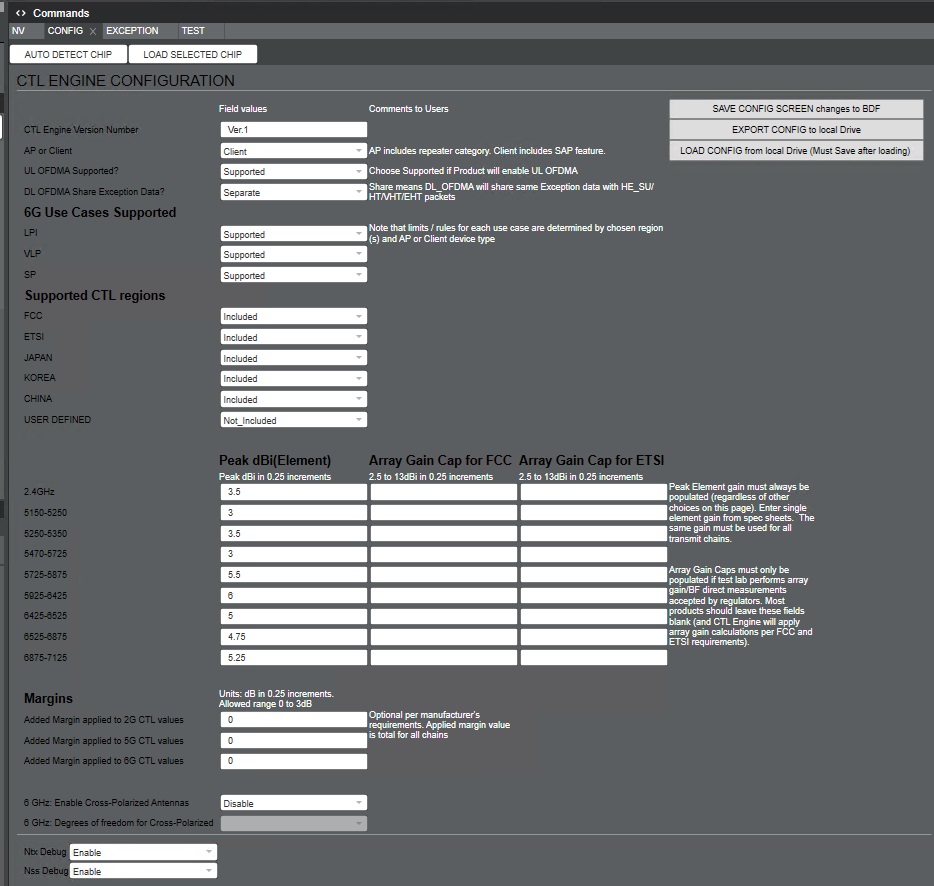 CTL Engine Config