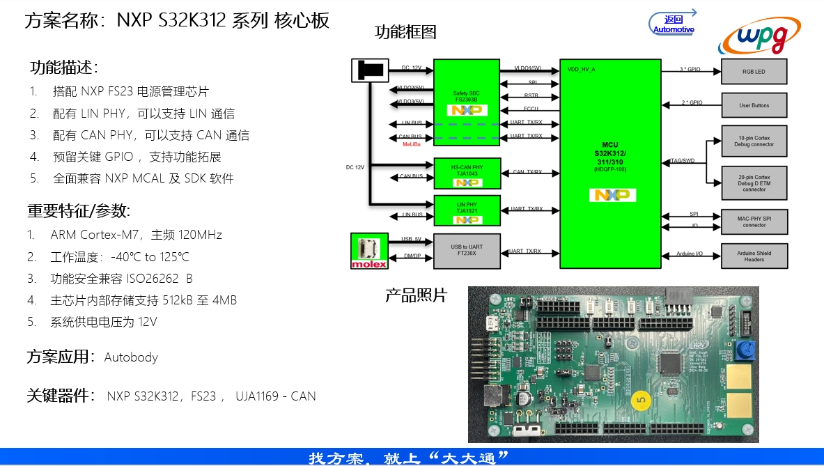 【新品体验】NXP S32K312 系列核心板免费试用