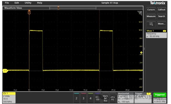 圖 13(a). 低邊 MOSFET 驅動波形