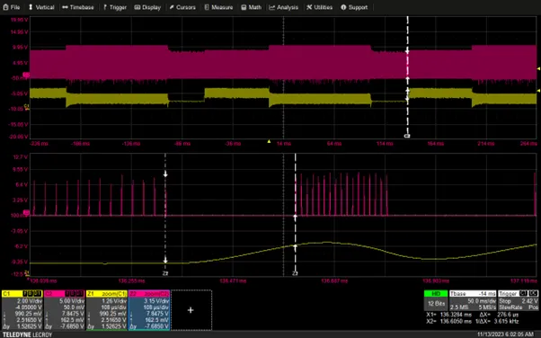 圖十二 75K /1uF 276.6uS