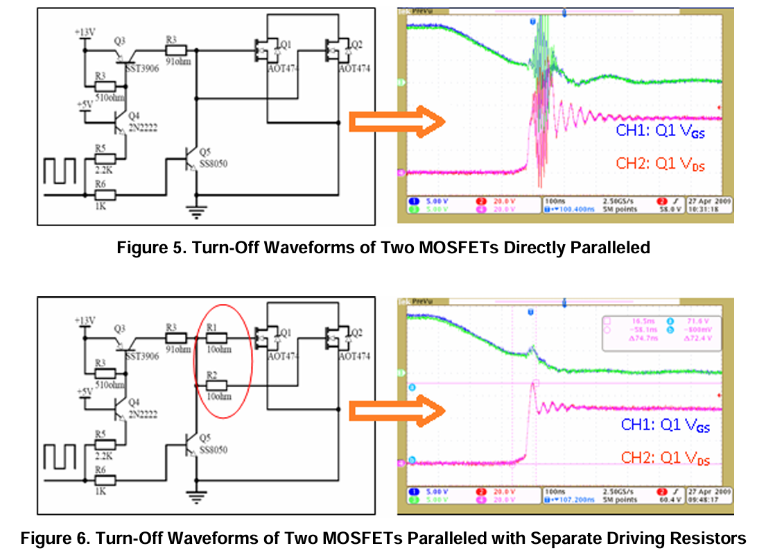 並聯功率MOSFETs 在開關上的應用(2)