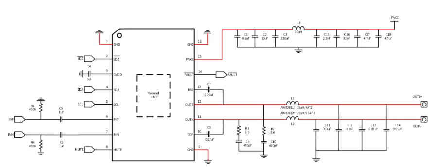 圖1 AW8361xTSR-Q1原理圖