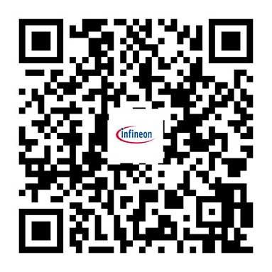 扫描二维码, 关注英飞凌官微寻找更多应用或产品信息