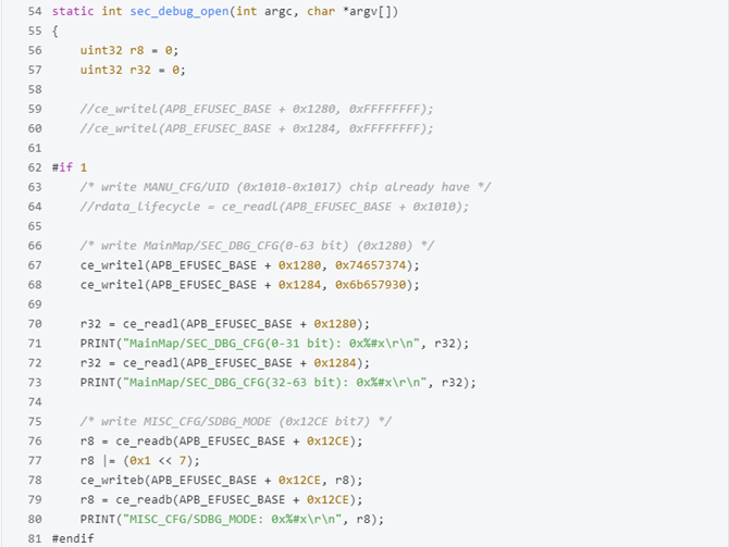 SemiDrive E3 Secure Debug 函數方式驗證