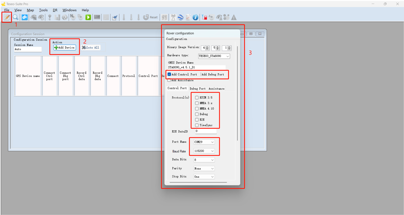 ST-GNSS上位機軟體Teseo-suite pro的常用操作